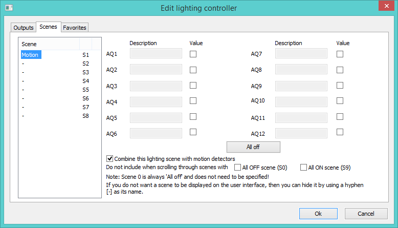 Edit lighting controller